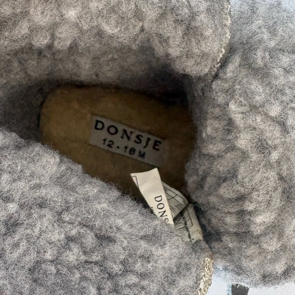 Donsje Pina Grey Nubuck Booties Size 12-18 months
